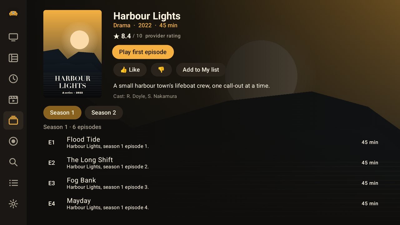 A series with seasons and episodes
